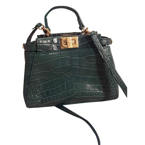 fendi first bag crocodile|Fendi peekaboo crocodile.